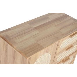 Aparador Home ESPRIT Natural Metal Ratán Madera de caucho 73,5 x 35 x 78 cm