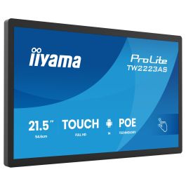 Iiyama TW2223AS-B3P - Panel Interactivo Táctil de 21,5" Full HD IPS (1920x1080) con Android 14, Procesador Rockchip RK3576, USB-C, Wi-Fi 6, PoE, 24/7, Montaje VESA