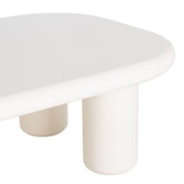 Mesa Centro Lacado Crema Dm Salón 118 X 68 X 37 cm