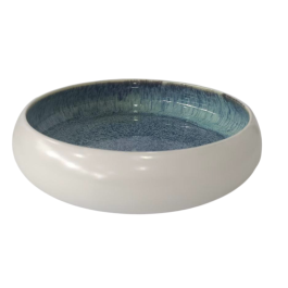 DKD Home Decor Plato Moderno Gres Esmaltado Azul Marino 21.5 x 21.5 x 4.8 cm Apto Microondas Lavavajillas (6 Unidades)