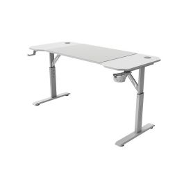 Mars Gaming Mesa Gaming Ergonómica Regulable en Altura MGD Ergo 140 Blanca 140x60cm con Alfombrilla XXL