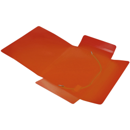 Liderpapel Carpeta Tres Solapas Polipropileno Cierre Gomas DIN A5 Color Rojo