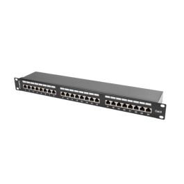 LANBERG PPS6-1024-B Panel de Parcheo 1U RJ-45 Cat6 Negro Metal