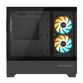 Gigabyte C201 Caja de PC Negra Midi Tower m-ATX con Soporte Radiador 360mm y 3 Ventiladores Preinstalados