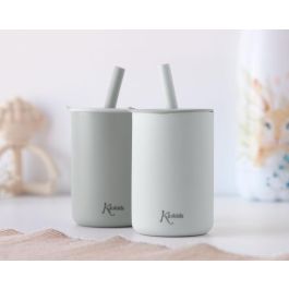 Vasos En Silicona Gris Con Pajita Precio: 8.59000054. SKU: B1BS6QRZQR