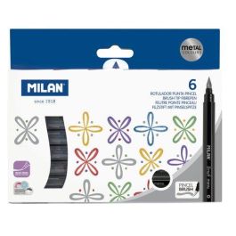 Rotulador Milan Punta Pincel Caja De 6 Colores Metalizados Precio: 4.49999968. SKU: B1D9HVBJNT