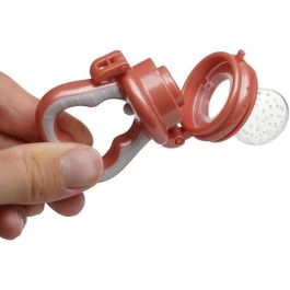 Thermobaby AAAOQ27063 Mordedor de Silicona para Bebés, Diseño Minnie Mouse, Ideal para Introducir Frutas y Verduras Sólidas
