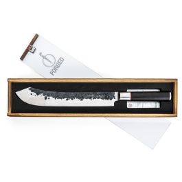 Forged FOR8720039623583 Cuchillo de Carnicero Forjado Acero Japonés 440C con Mango de Madera Dalbergia L 25,5 cm