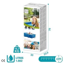 Intex Piscina Rectangular Desmontable 220x150x60 cm Capacidad 1662 Litros +6 Años
