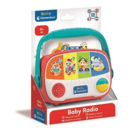 Clementoni 17524 Baby Radio Centro de Actividades Musical con Animales Multilingüe para Bebés +6 Meses