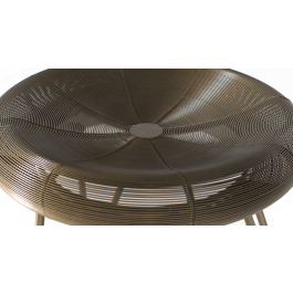 Giner Y Colomer Taburete Bajo Industrial Metal Bronce Envejecido 45 cm