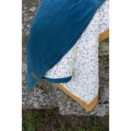 Manta de doble cara - DOMIVA - AU FIL DE L'EAU - 75 x 100 cm - Indigo Manta de doble cara - DOMIVA - AU FIL DE L'EAU - 75 x 100 cm - Indigo