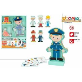 Woomax Puzzle magnetico de madera vestidos. Incluye 26 piezas. Juguete educativo para niños a partir de 3 años.