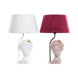 Lampara Sobremesa Romantico DKD Home Decor Blanco Rosa Palo 30 x 49 x 30 cm (2 Unidades) Precio: 91.95000056. SKU: S3031160