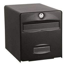 Burg Wachter Buzón Balthazar de acero galvanizado prelacado, 1 puerta, Negro, resistente a corrosión y con poste antirrobo Burg Wachter Buzón Balthazar de acero galvanizado prelacado, 1 puerta, Negro, resistente a corrosión y con poste antirrobo