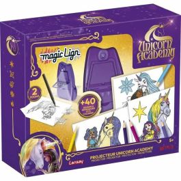 LANSAY LAN3181860205266 Proyector Unicorn Academy Magic Lign - 50 ilustraciones - A partir de 5 años