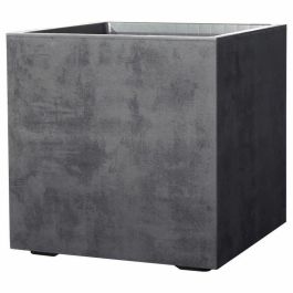Deroma 9H834SZ Maceta Cubo Millennium R Antracita con Reserva de Agua y Ruedas 49 cm