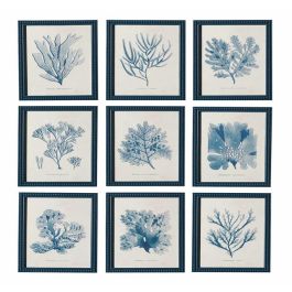 DKD Home Decor Cuadro Atlántico Azul Blanco Cristal Resina 2 x 32 x 25 cm (9 Unidades) Precio: 155.78999986. SKU: B19SVVBZZY