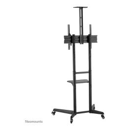 Neomounts FL50-550BL1 Carrito Móvil para Pantallas de 37"-70", Estante para Cámara, Carga Máx. 50 kg, Altura Manual 128,5-145 cm, VESA 100x100-600x400 (Negro)