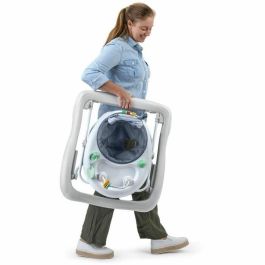 Ingenuity ING0074451171510 Andador con actividades, Colección Chambray, Respaldo cómodo y acolchado, 3 alturas, Plegable