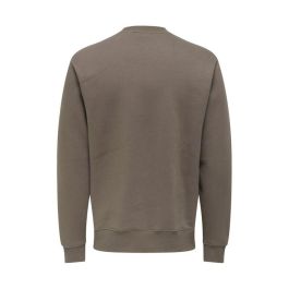 Sudadera sin Capucha Hombre Only & Sons Onsdawson Reg Crew Vd Falcon Marrón M