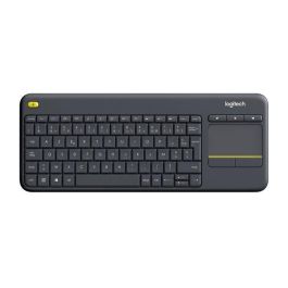 Logitech K400 Plus Teclado Inalámbrico con Touchpad para PC a TV y Entretenimiento con 10m de Alcance