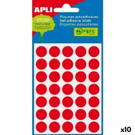 Etiquetas adhesivas Apli Rojo Círculo Redondo 5 Hojas (10 Unidades) Precio: 7.49999987. SKU: B1JZF99NJW