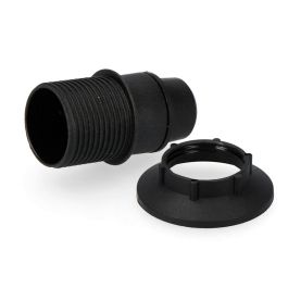 Solera Portalámparas E14 Semiroscado con Arandela Negro Salida Frontal 250V Precio: 3.50000002. SKU: S7916729