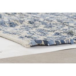 Alfombra Boho DKD Home Decor Azul Blanco 180 x 1 x 120 cm Alfombra Boho DKD Home Decor Azul Blanco 180 x 1 x 120 cm