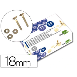 Liderpapel Encuadernadores Latonados con Arandela 18 mm Caja 100 Unidades Metal Precio: 4.88999962. SKU: B192SBCGBM