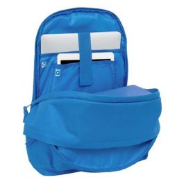 Safta Mochila Doble Portátil 15,6" + USB F.C. Barcelona Chica Indigo 31x44x18 cm