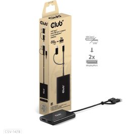 Club3D CSV-1478 Adaptador USB-C a 2x DisplayPort 4K@60Hz - Conexión Dual Monitor para PC Portátil y Escritorio Negro Precio: 130.5000004. SKU: B1K88G4EDV