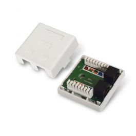 Aisens Roseta de Superficie RJ45 Cat.6 UTP 2 Tomas Blanco - RoHS