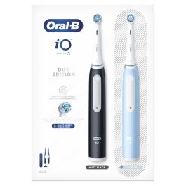 Oral-B ORA8006540731659 iO 3 Cepillos de dientes eléctricos Pack de 2 negro y azul con 2 cabezales y 1 estuche de viaje Precio: 148.95000054. SKU: B192K6JDB5