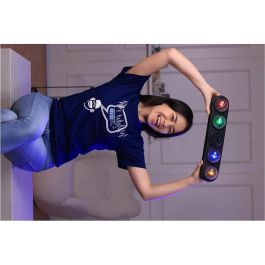 iDance Luces Disco con Bola, Para Fiestas, Batería Litio 3.7V Recargable Incluida, Color Negro, 9x10.5x41 cm