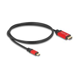 DeLOCK Cable USB Type-C a HDMI (DP Alt Mode) 8K 60 Hz HDR 1m rojo - Compatible con 7680x4320, 240 Hz, HDR10, VMM7100