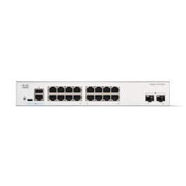 Cisco C1200-16T-2G Smart Switch, 16 puertos GE, 2 SFP 1GE, Protección por vida limitada, Red Pequeña Empresa, Seguridad