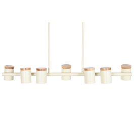 DKD Home Decor Lámpara de Techo Urban Blanco 18 x 164 x 104 cm 7 Focos