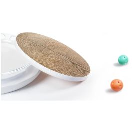 Petkit PN102211 Rascador y Juguete 4 en 1 para Gatos con Riel y Hierba Gatera de Cartón Multicolor Independiente