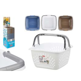 Cesta Plastico Cuadrada Calada 18L Asas Stefanplast 39X21CM (30 Unidades)
