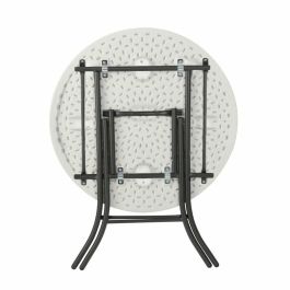 Mesa Plegable Lifetime Blanco Redonda Acero Plástico 83 x 73,5 cm