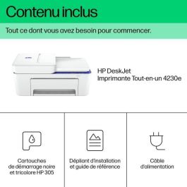 HP Impresora Todo en Uno Deskjet 4230e Inyección de Tinta Color, Copia y Escaneo: 3 Meses Tinta Instantánea Incluida con HP+
