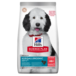 Hill's Sp Canine Adult Hypoallergenic L Salmon Y Atun 14 kg Alimento para perros con piel y estómago delicados Precio: 107.5000003. SKU: B15JTNCQTM