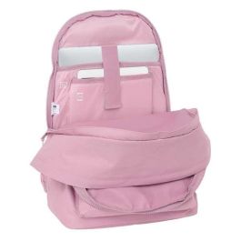 Safta Mochila Munich Basicos Portatil 15,6" + USB Rosa 31x44x18 cm