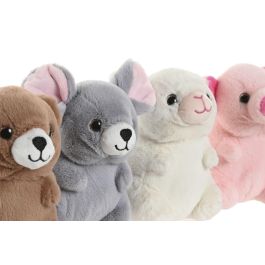 DKD Home Decor Peluche Kids Marrón Rosa Surtido 10 x 14 x 10 cm (12 Unidades)