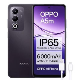 Oppo A5M Smartphone 8GB RAM/256GB Almacenamiento 6.67" Púrpura Oscuro, IP65, Grado Militar, Batería 6000mAh, Carga Rápida 45W Precio: 182.58999946. SKU: B1JFAGTKQN