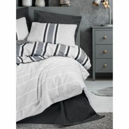 ASI8684283035953 - Juego de Cama 1 Funda Nórdica 220x240 cm y 2 Fundas Almohada 60x60 cm 100% Algodón Antracita