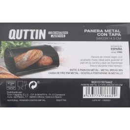Panera de metal con tapa Quttin 34x23x14.5 cm (4 Unidades) Panera de metal con tapa Quttin 34x23x14.5 cm (4 Unidades)