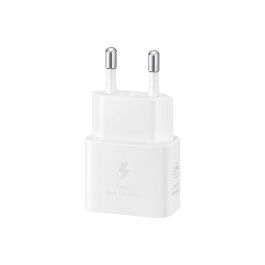 Samsung EP-2510XWEGEU Cargador USB Tipo C de 25W Carga Súper Rápida GaN Blanco
