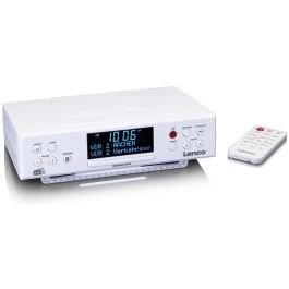 Lenco KCR-190 Radio de Cocina Analógica y Digital DAB+ FM PLL Bluetooth 5.2 Pantalla LCD Blanco Altavoces Incorporados
